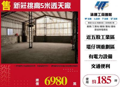 新莊挑高5米透天廠,新北市新莊區廠房出售