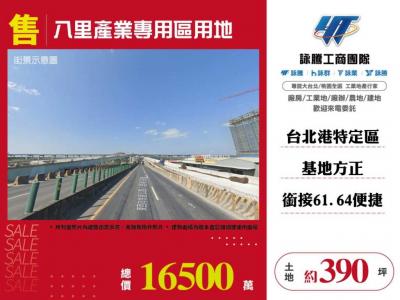 八里產業專用區用地,新北市八里區工業用地出售