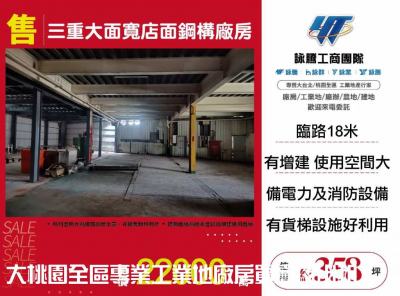 三重大面寬店面鋼構廠房 | 新北市三重區廠房